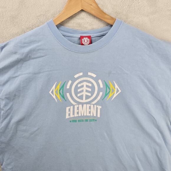 Element Skateboard Shirt Men XXL Blue Skater Streetwear Vintage Y2K Grunge - Picture 2 of 10